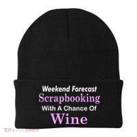 Weekend Forecast Scrapbooking Chance Of Wine Beanie thumb 0