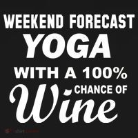 Weekend Forecast Yoga With A 100% Chance of Wine Ornament thumb 1