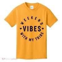 Weekend Vibes With My Tribe Kids T-Shirt thumb 0