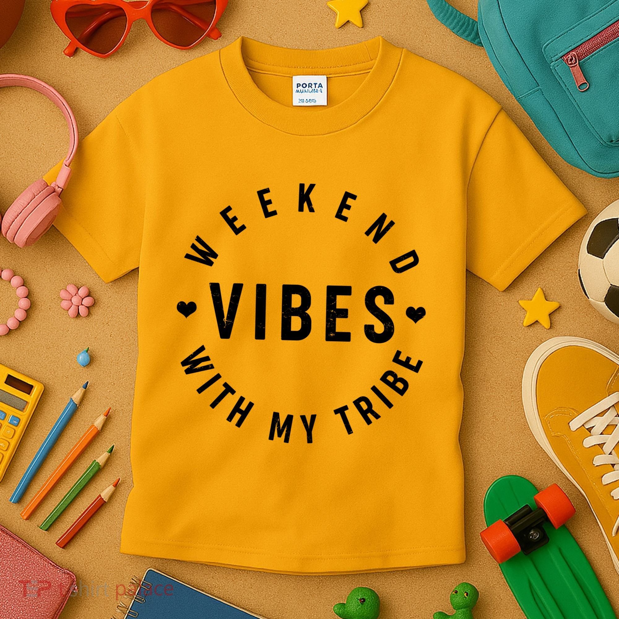 Weekend Vibes With My Tribe Kids T-Shirt
