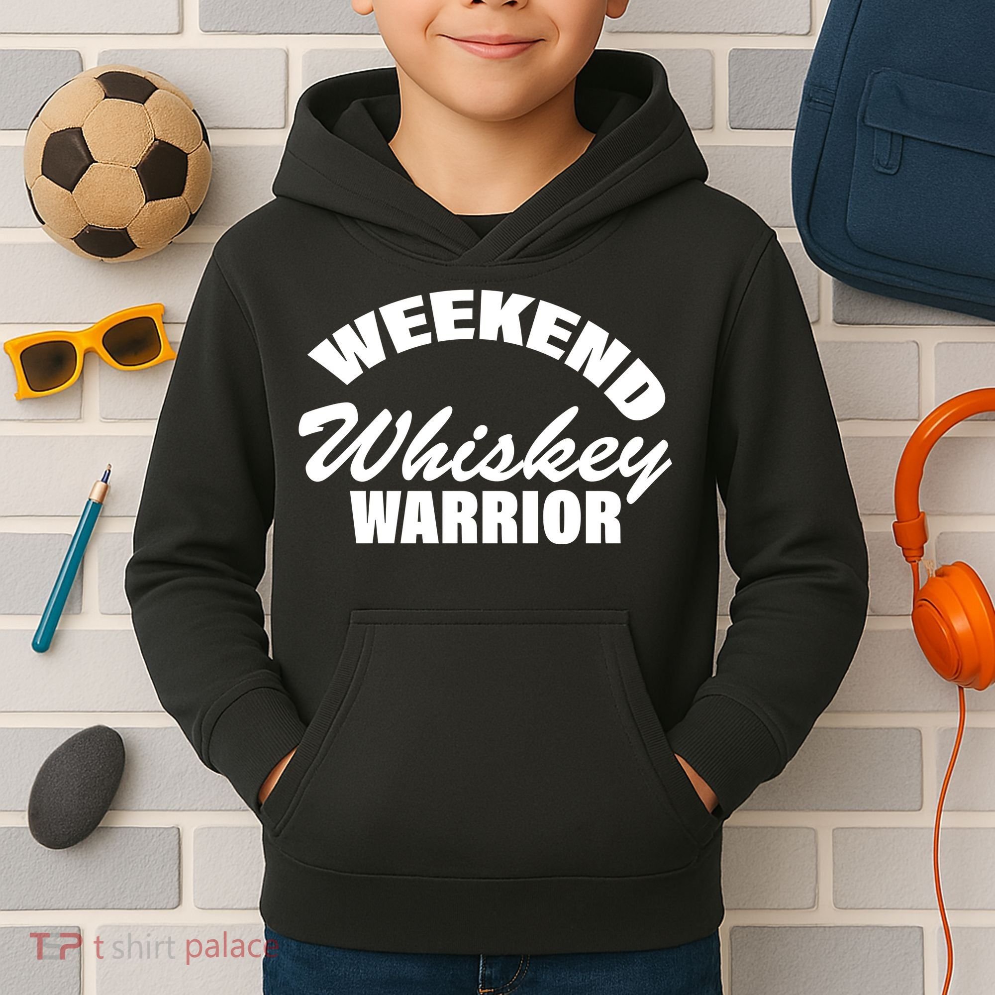 Weekend Whiskey Warrior Kids Hoodie