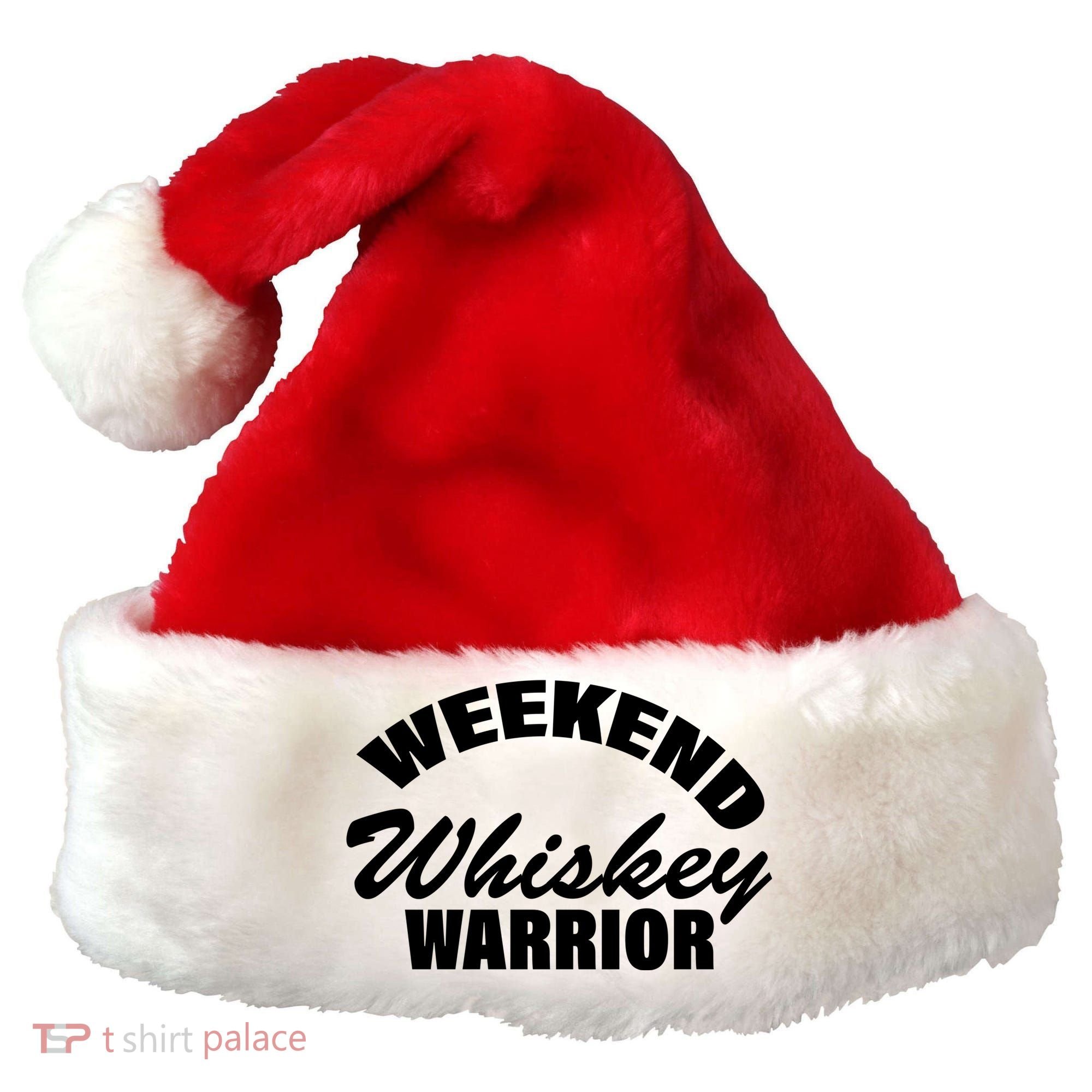 Weekend Whiskey Warrior Santa Hat