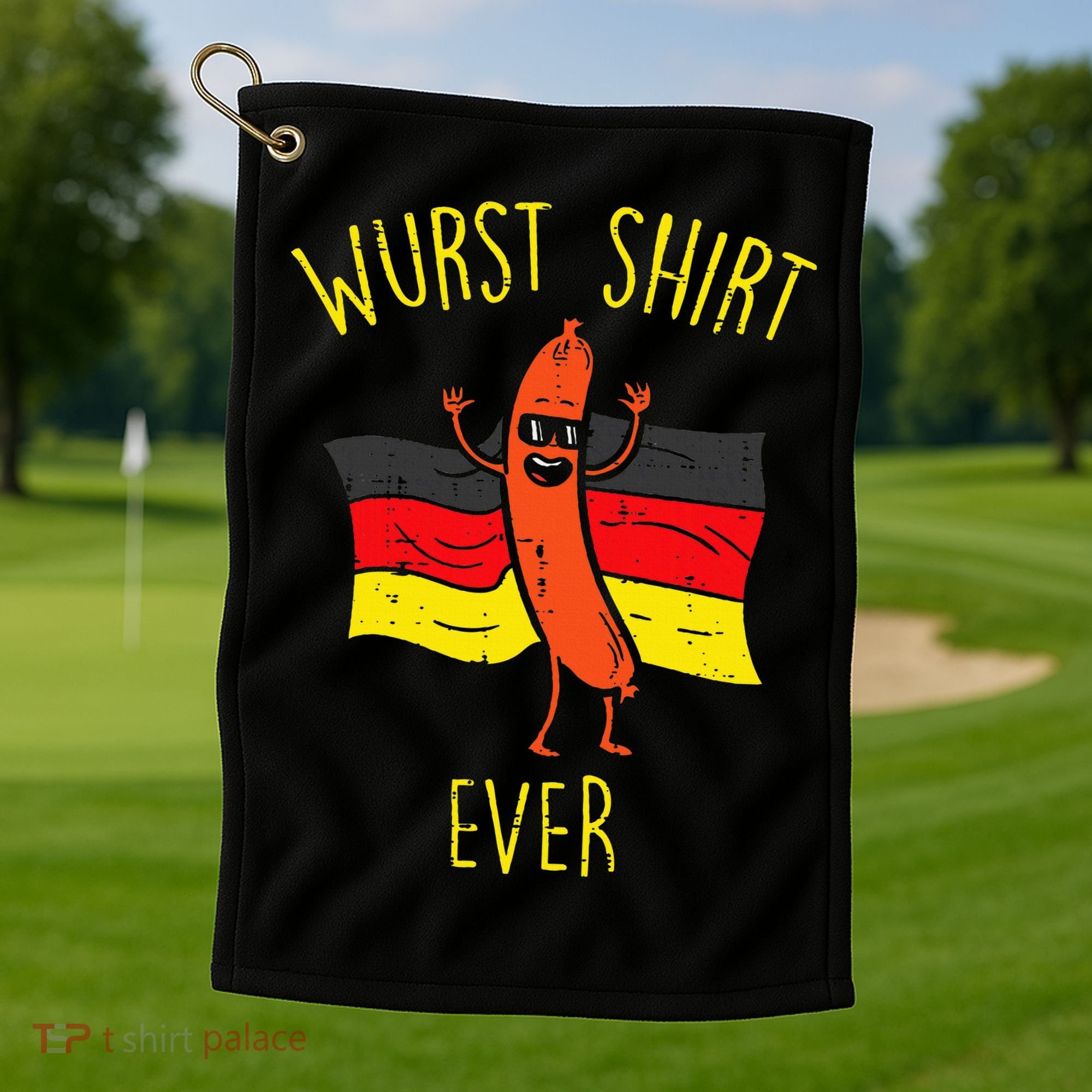 Wurst Ever Funny Sausage Oktoberfest Golf Towel