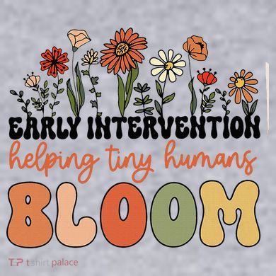 Wildflower Early Intervention Helping Tiny Human Bloom Women's Racerback Cropped Tank