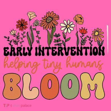 Wildflower Early Intervention Helping Tiny Human Bloom Stripe Pom Pom Beanie