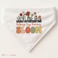 Wildflower Early Intervention Helping Tiny Human Bloom USA-Made Doggie Bandana thumb 0