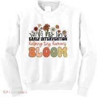 Wildflower Early Intervention Helping Tiny Human Bloom Kids Sweatshirt thumb 0