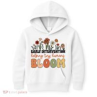 Wildflower Early Intervention Helping Tiny Human Bloom Kids Hoodie thumb 0