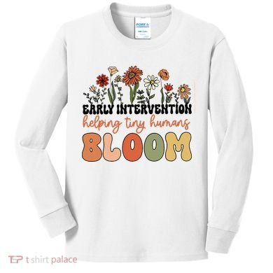 Wildflower Early Intervention Helping Tiny Human Bloom Kids Long Sleeve Shirt