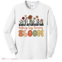 Wildflower Early Intervention Helping Tiny Human Bloom Kids Long Sleeve Shirt thumb 0