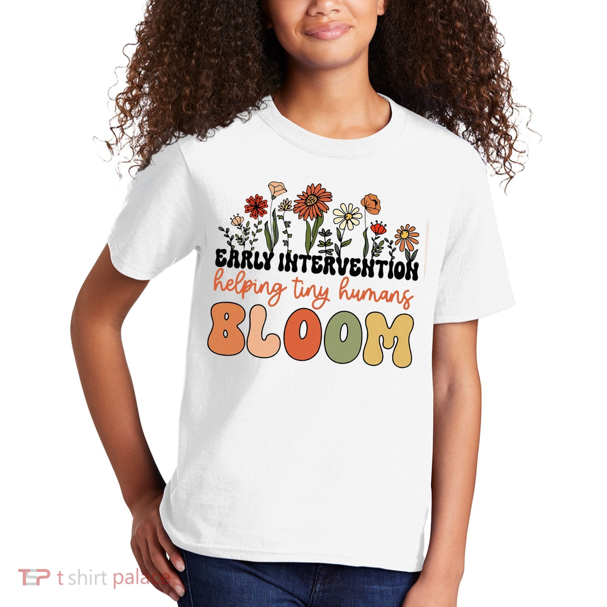 Wildflower Early Intervention Helping Tiny Human Bloom Kids T-Shirt