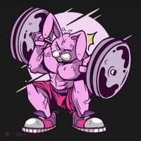 Weightlifting Rabbit Doggie Tank thumb 4