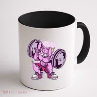 Weightlifting Rabbit Coffee Mug thumb 1