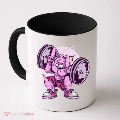 Weightlifting Rabbit Coffee Mug