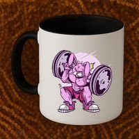 Weightlifting Rabbit Coffee Mug thumb 2