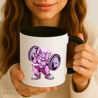 Weightlifting Rabbit Coffee Mug thumb 3
