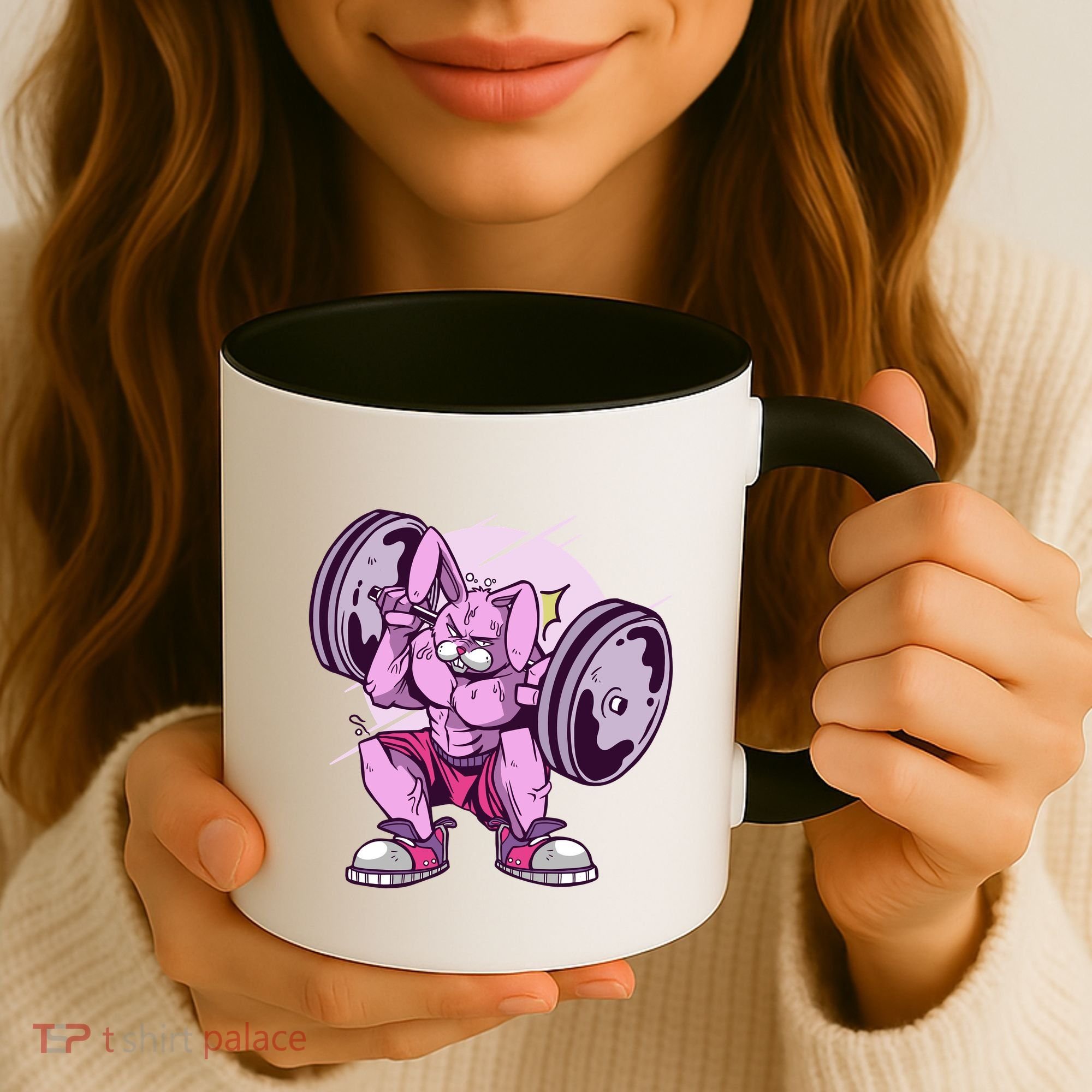 Weightlifting Rabbit Coffee Mug