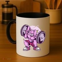 Weightlifting Rabbit Coffee Mug thumb 4