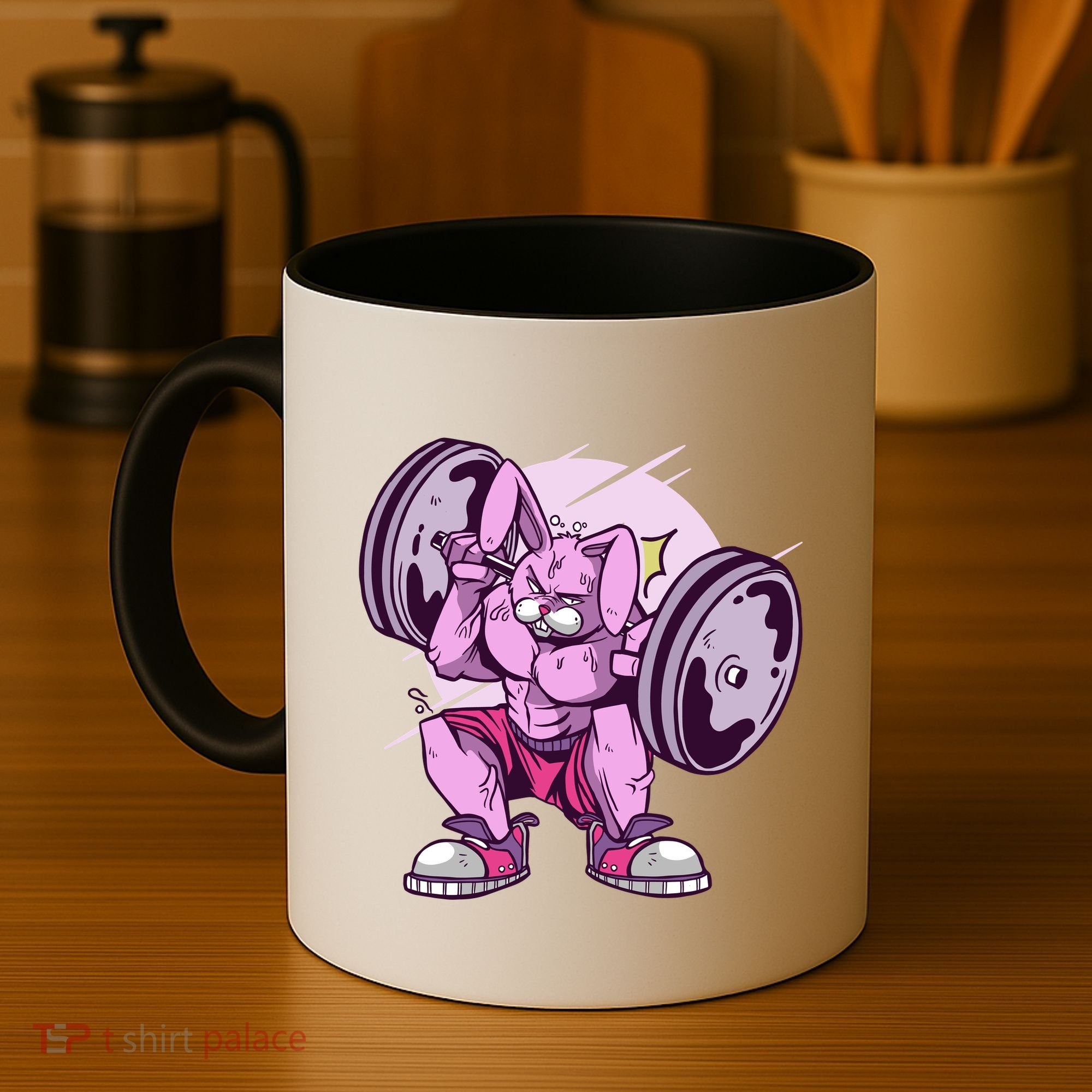 Weightlifting Rabbit Coffee Mug