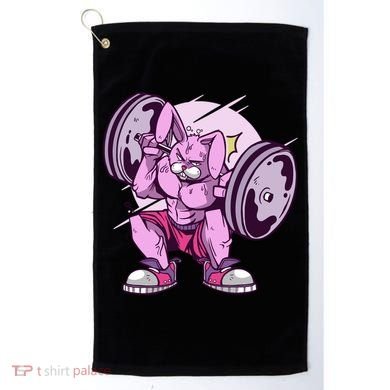 Weightlifting Rabbit Golf Towel