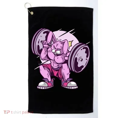 Weightlifting Rabbit Golf Towel