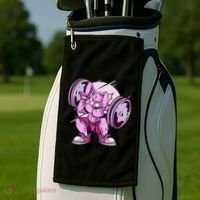 Weightlifting Rabbit Golf Towel thumb 2