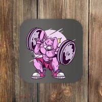 Weightlifting Rabbit Coaster thumb 0