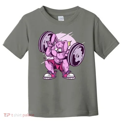 Weightlifting Rabbit Toddler T-Shirt