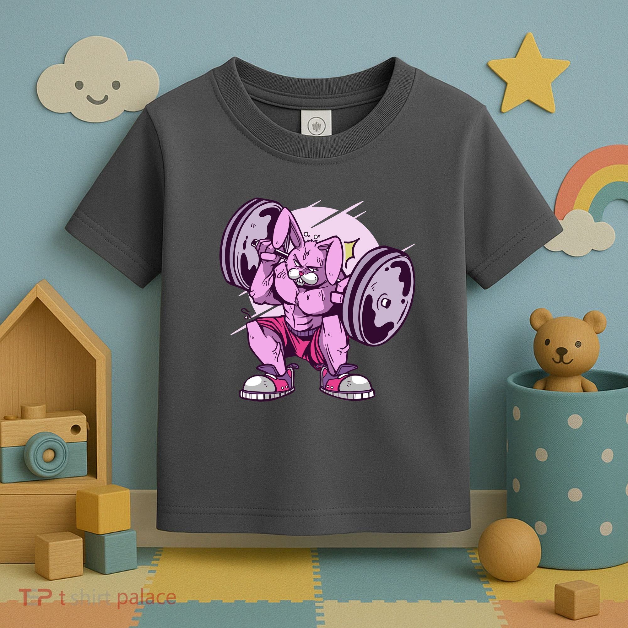 Weightlifting Rabbit Toddler T-Shirt