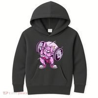 Weightlifting Rabbit Kids Hoodie thumb 0