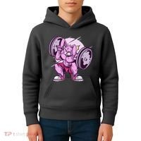 Weightlifting Rabbit Kids Hoodie thumb 4