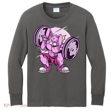 Weightlifting Rabbit Kids Long Sleeve Shirt