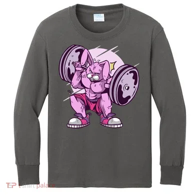 Weightlifting Rabbit Kids Long Sleeve Shirt