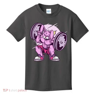 Weightlifting Rabbit Kids T-Shirt