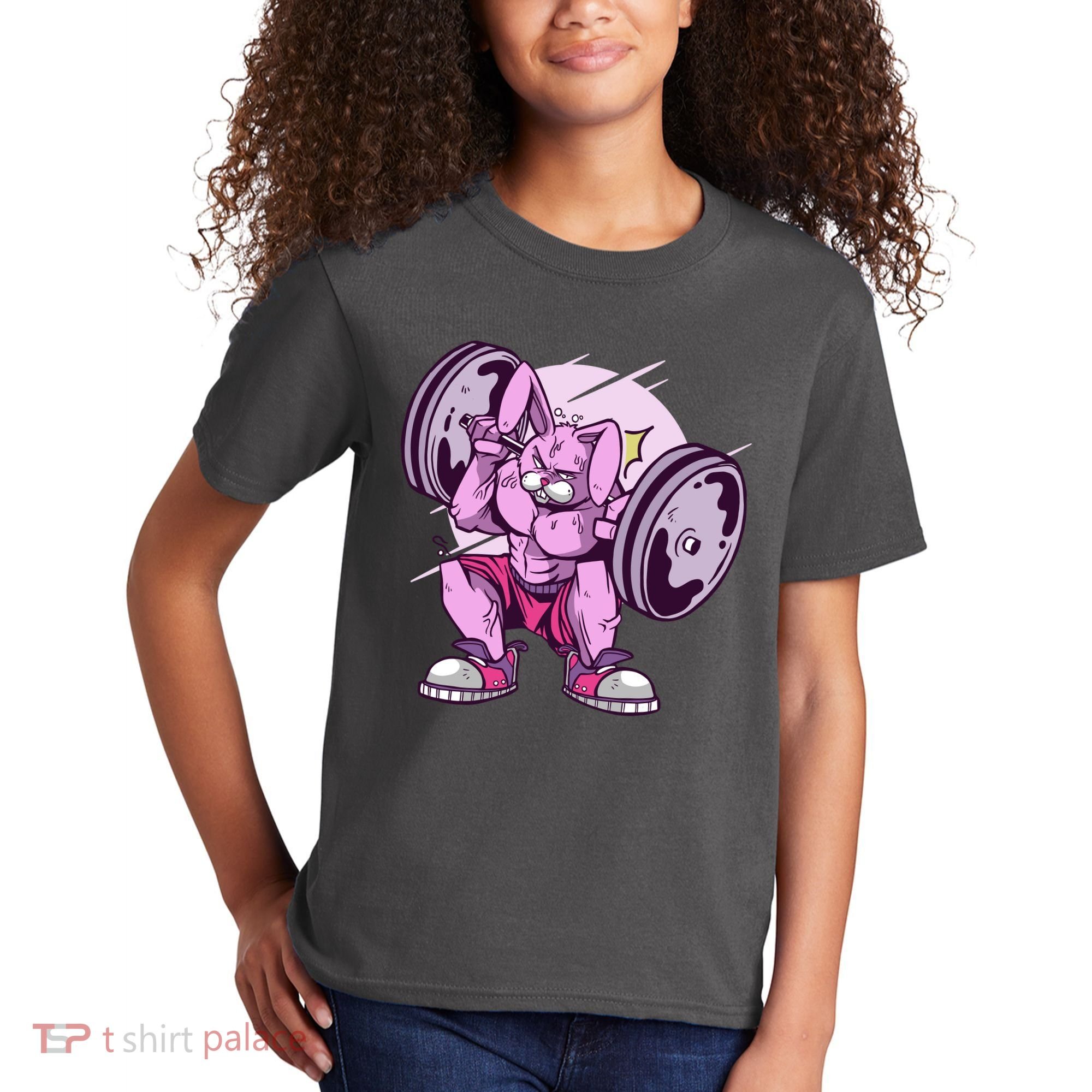 Weightlifting Rabbit Kids T-Shirt