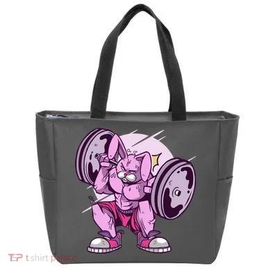 Weightlifting Rabbit Tote Bag