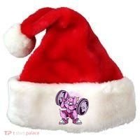 Weightlifting Rabbit Santa Hat thumb 0