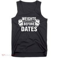 Weights Before Dates Motivation Tank Top thumb 0