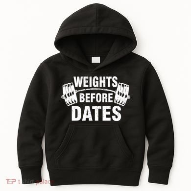 Weights Before Dates Motivation Kids Hoodie