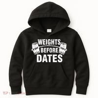 Weights Before Dates Motivation Kids Hoodie thumb 0