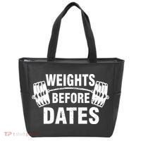 Weights Before Dates Motivation Tote Bag thumb 0