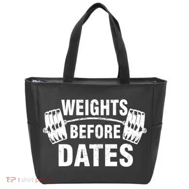 Weights Before Dates Motivation Tote Bag