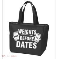 Weights Before Dates Motivation Tote Bag thumb 3