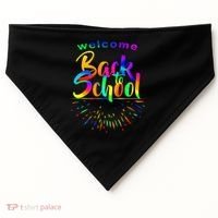 Welcome Back To School USA-Made Doggie Bandana thumb 0