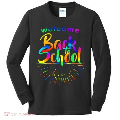 Welcome Back To School Kids Long Sleeve Shirt