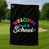 Welcome Back To School Arrow Golf Towel thumb 1