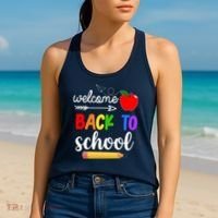 Welcome Back To School Teachers Students Women's Tank Top thumb 2