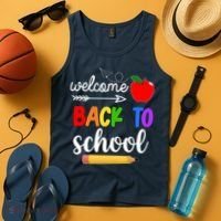 Welcome Back To School Teachers Students Tank Top thumb 4
