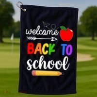 Welcome Back To School Teachers Students Golf Towel thumb 1