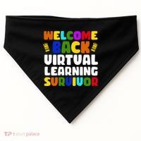 Welcome Back To School Virtual Learning Survivor USA-Made Doggie Bandana thumb 0
